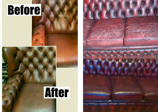 Leather lounge restoration deals