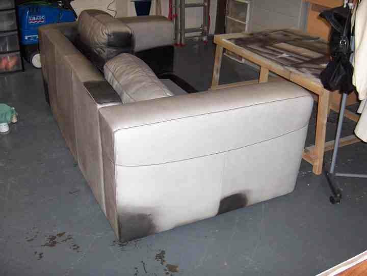 old dirty leather sofa